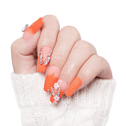 Citrus Bloom Handmade Nails H209