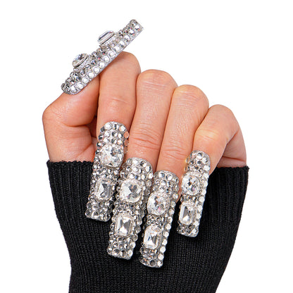 Silver Majesty Handmade Nails H212