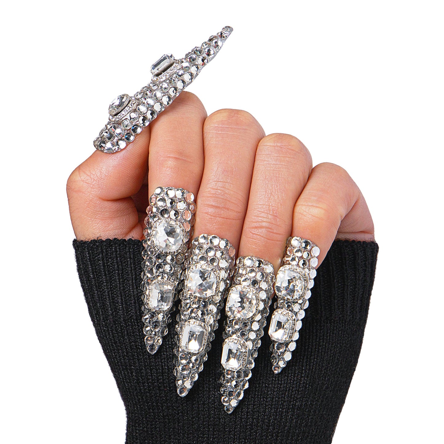 Silver Majesty Handmade Nails H212