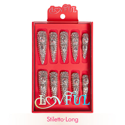 Silver Majesty Handmade Nails H212