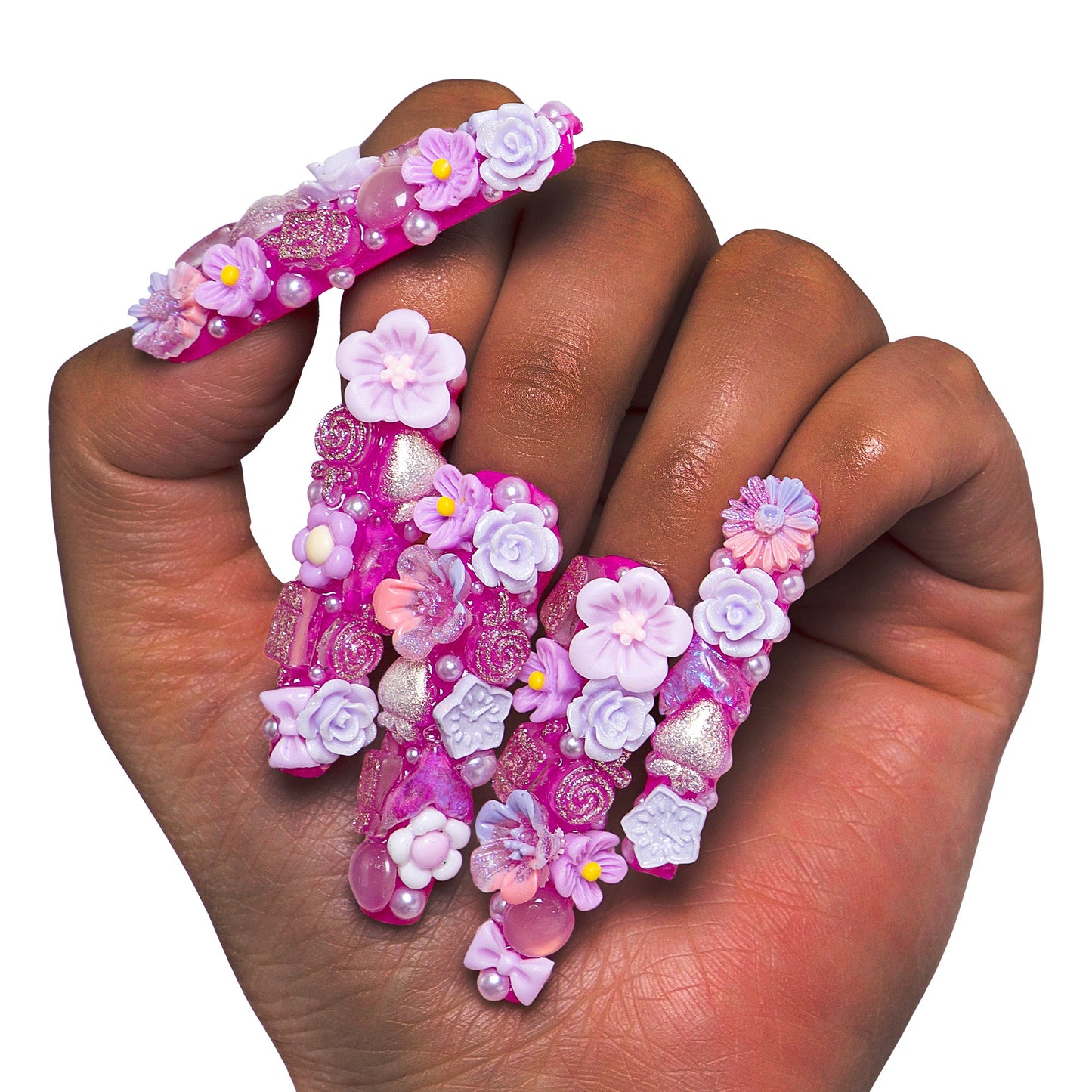 Purple Glow Magic Handmade Nails GLOW IN THE DARK H221