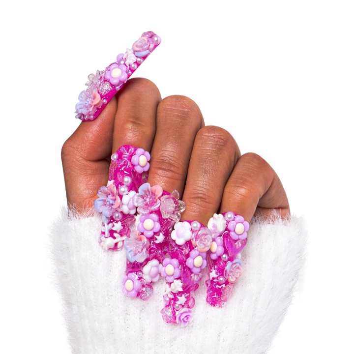 Purple Glow Magic Handmade Nails GLOW IN THE DARK H221