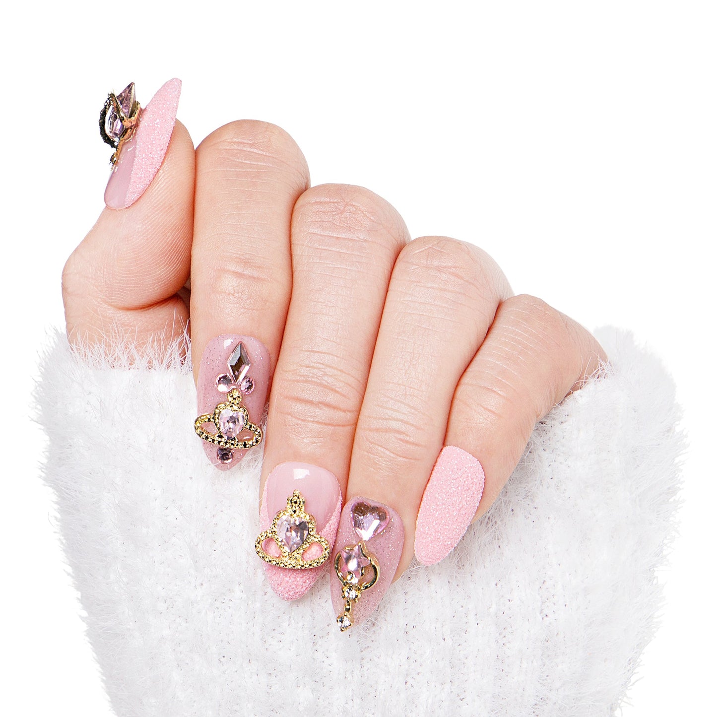 Dreamland Escape Pink Handmade Nails H229