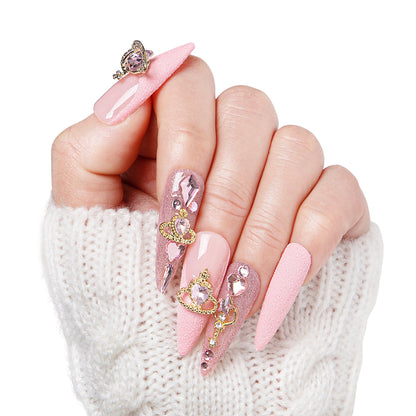 Dreamland Escape Pink Handmade Nails H229