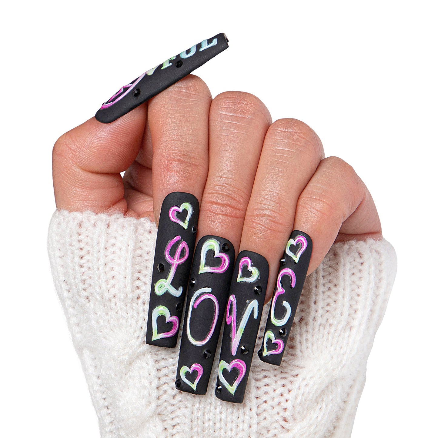 Lovful for Love Handmade Nails GLOW IN THE DARK H231