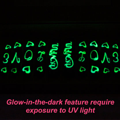 Lovful for Love Handmade Nails GLOW IN THE DARK H231
