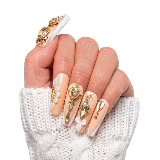 White Jasmine Handmade Nails H241