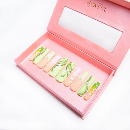 Green Fairy Handmade Nails H246