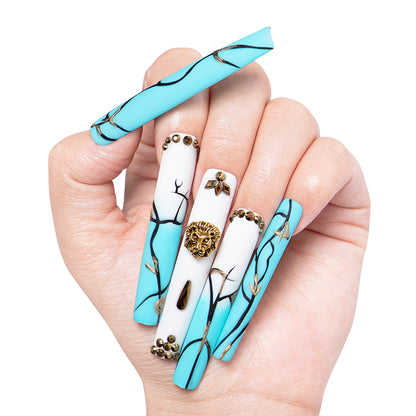 Azure Lion Handmade Nails H250