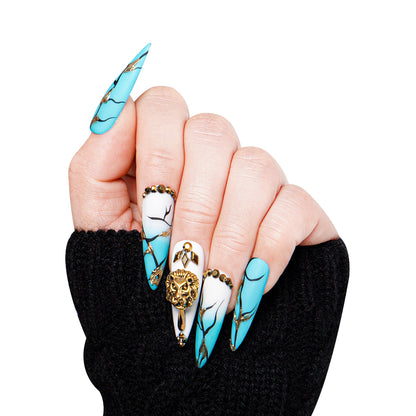 Azure Lion Handmade Nails H250