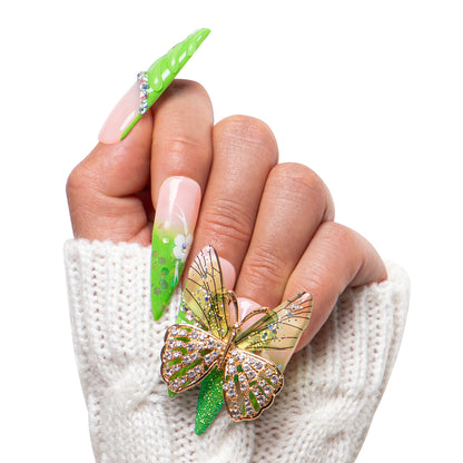 Butterfly Kiss Handmade Nails H255