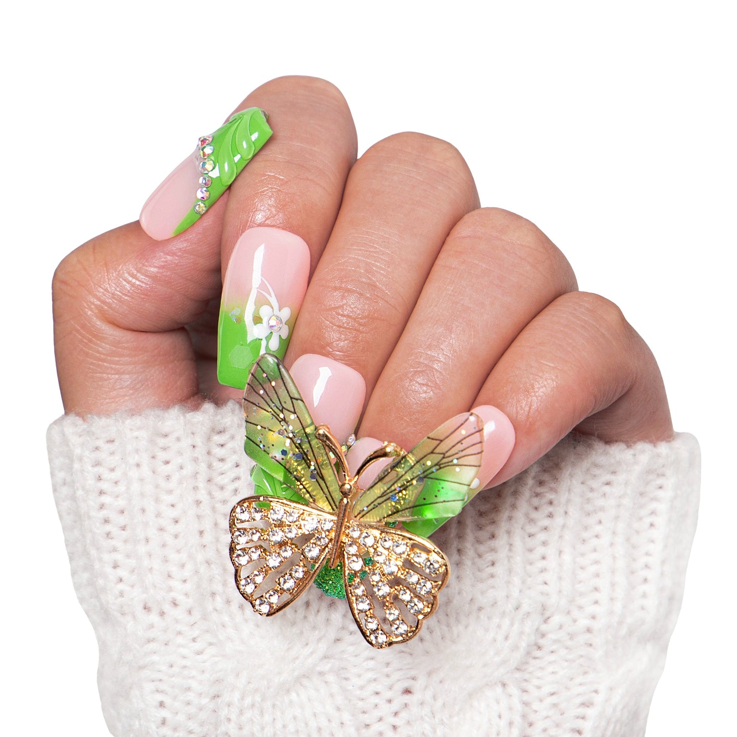 Butterfly Kiss Handmade Nails H255