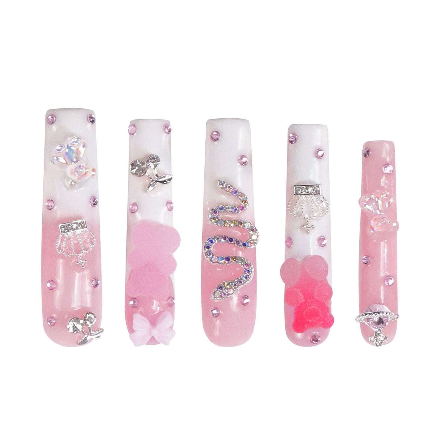 Gummy Bear Glam Handmade Nails H26
