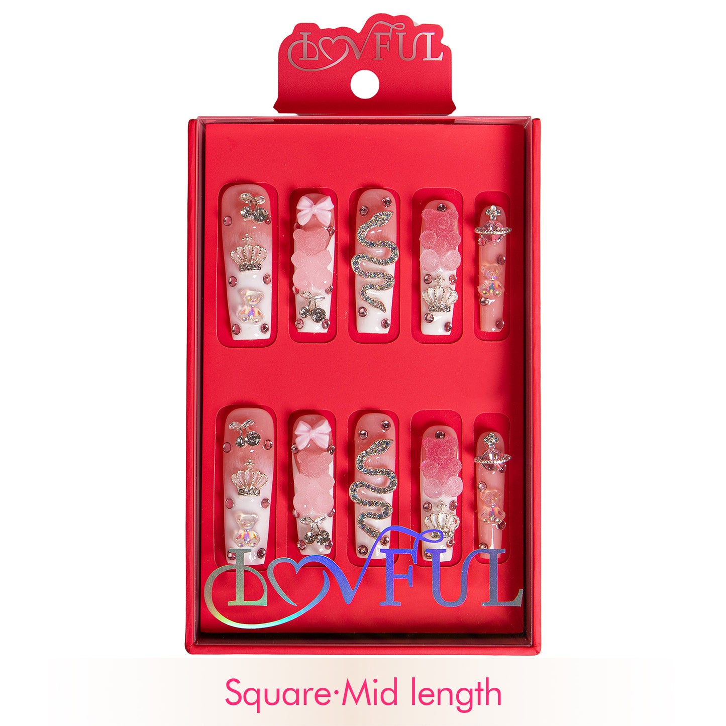 Gummy Bear Glam Handmade Nails H26