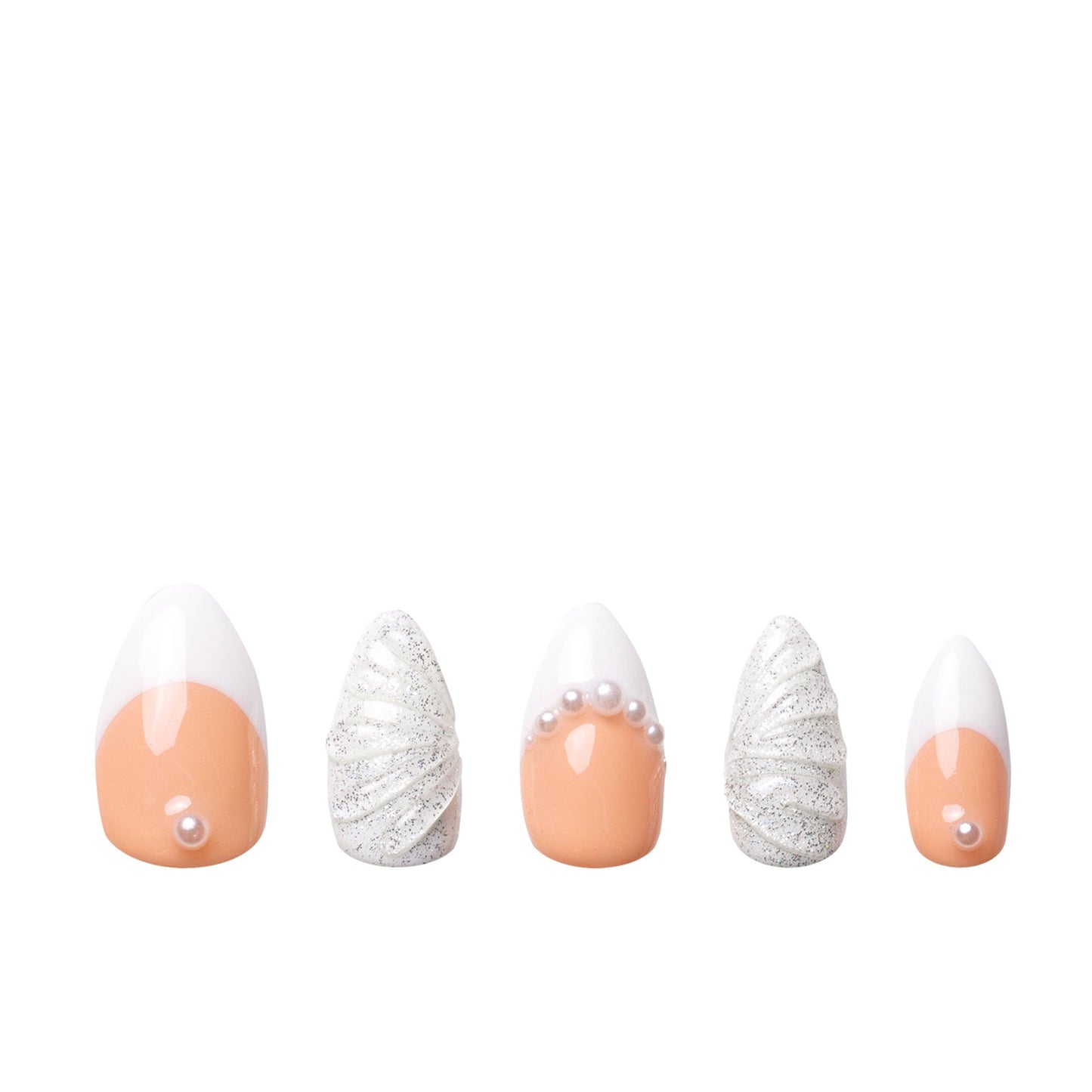 As Angel French Tip Handmade Nails H275