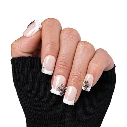 Sunday Morning French Tip Handmade Nails H280