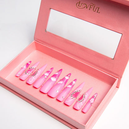 Pink Paradise Handmade Nails H302