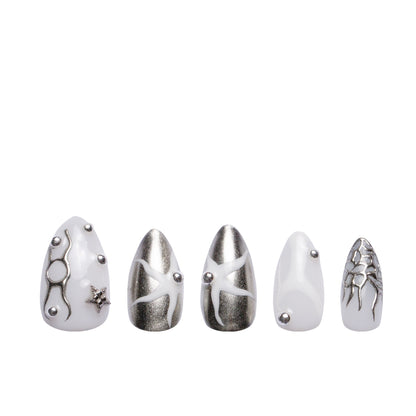 Frozen Star Handmade Nails H318