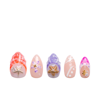 Coastal Sparkle Handmade Nails H320