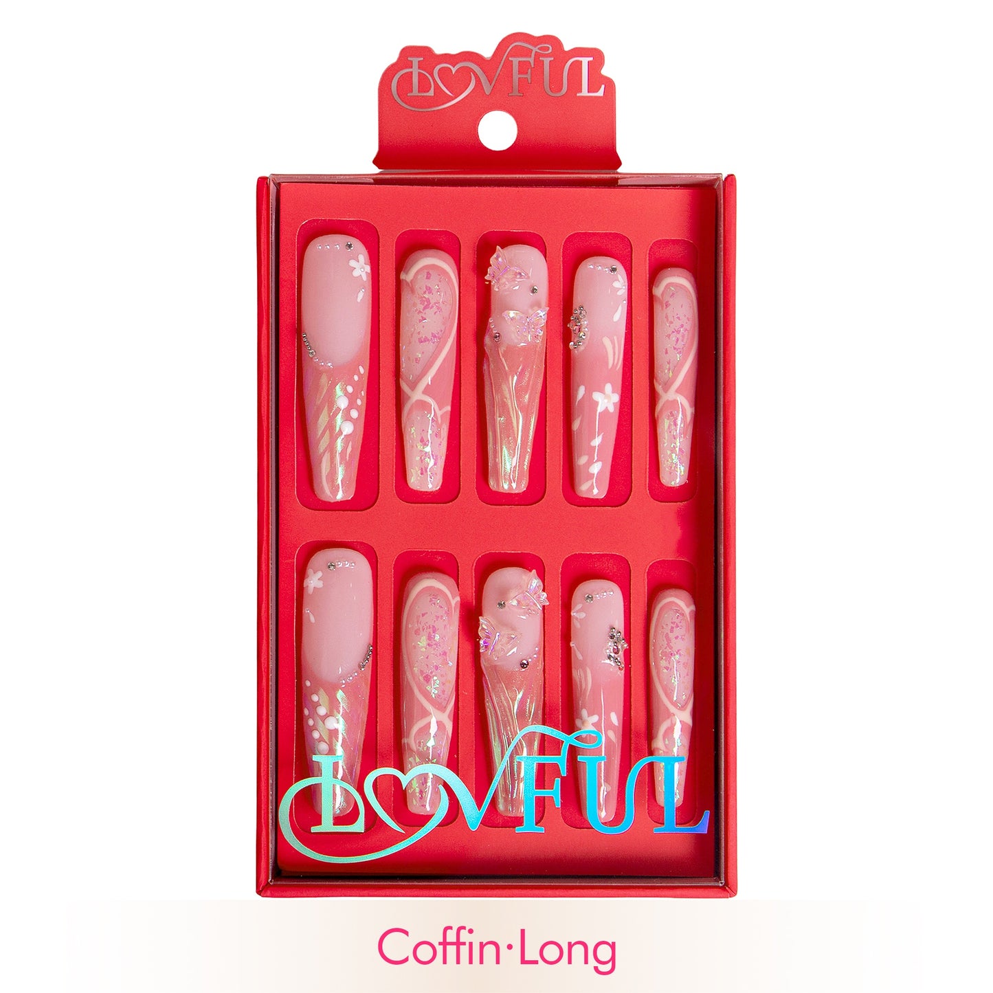 Pink Fantasy Handmade Nails H327