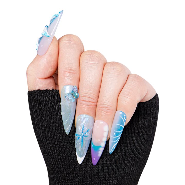 Blue Whisper Handmade Nails H328