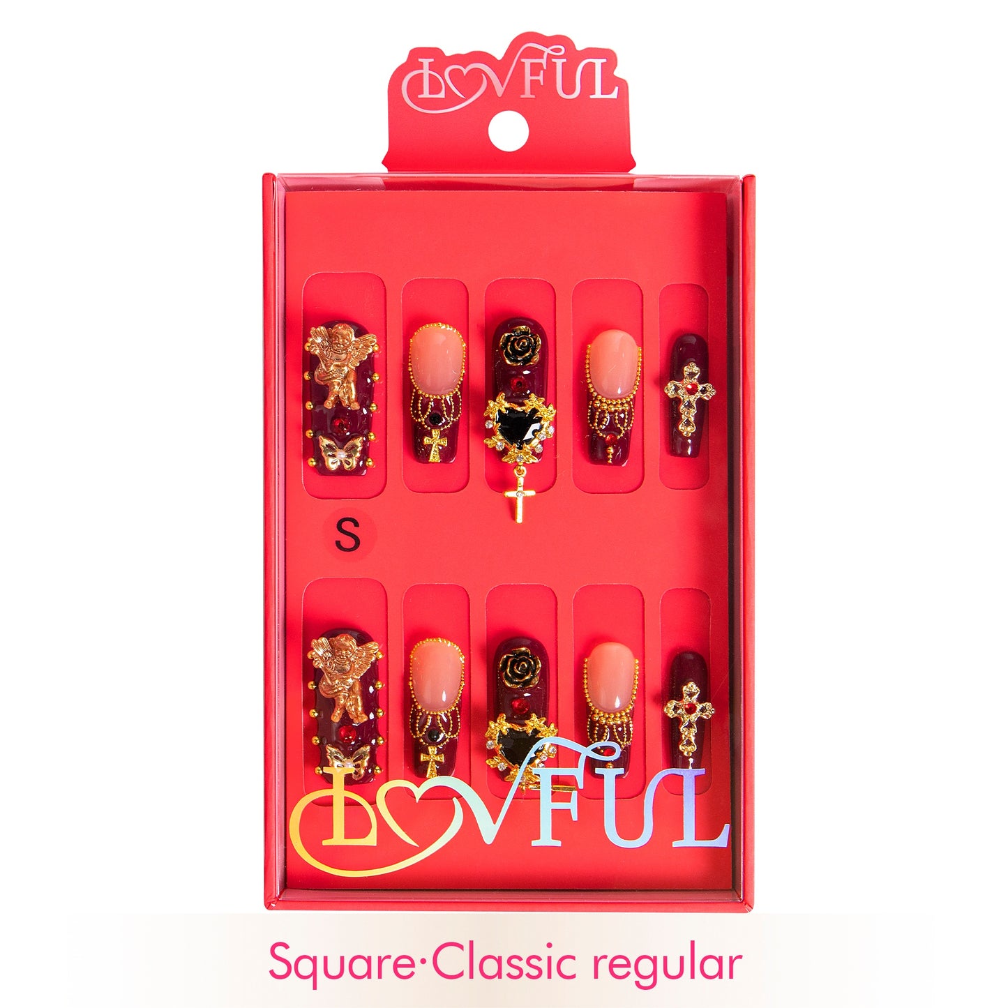 Gothic Romance Handmade Nails H333