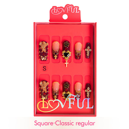 Gothic Romance Handmade Nails H333