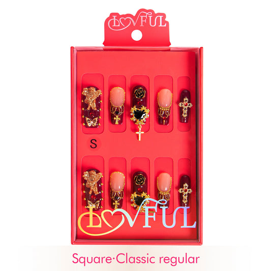 Gothic Romance Handmade Nails H333