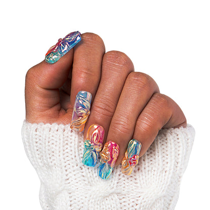 Charming Rainbow Handmade Nails H341