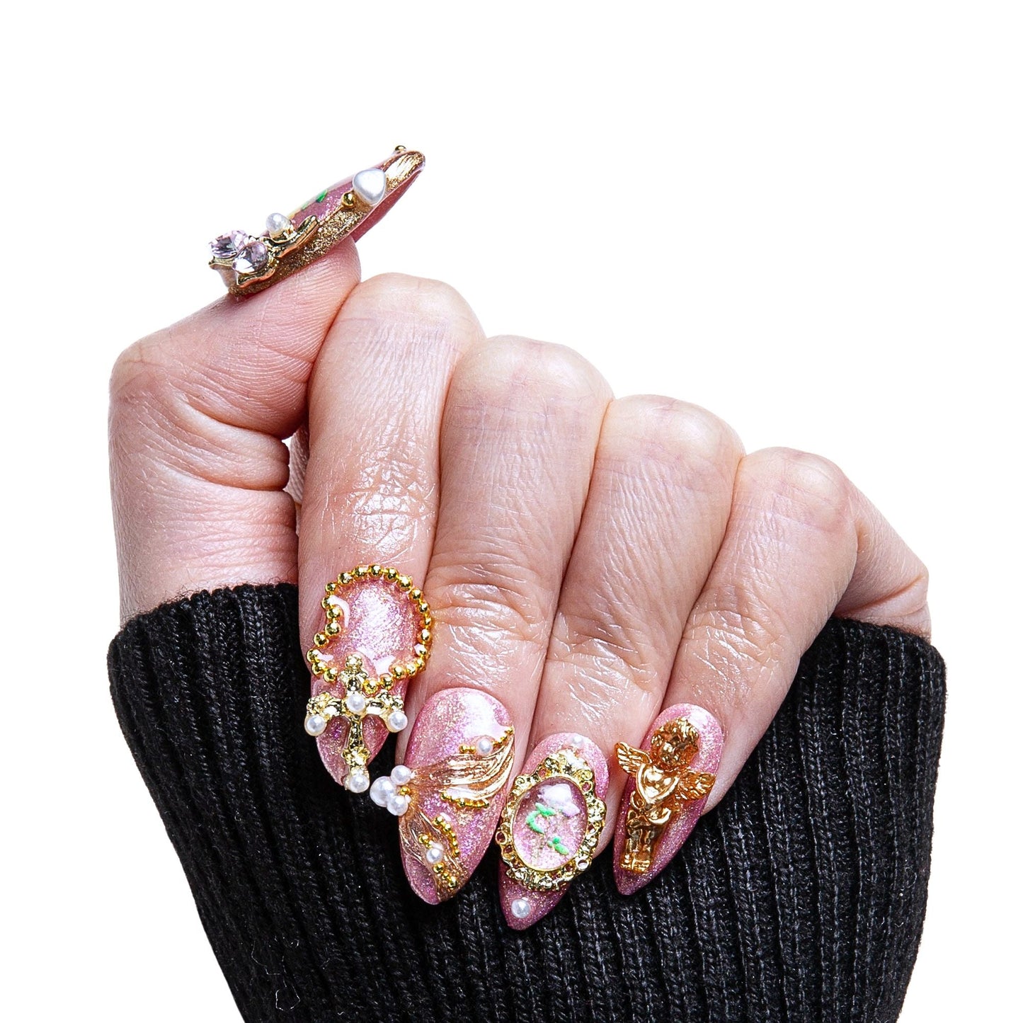 Vintage Ros¨¦ Handmade Nails H355