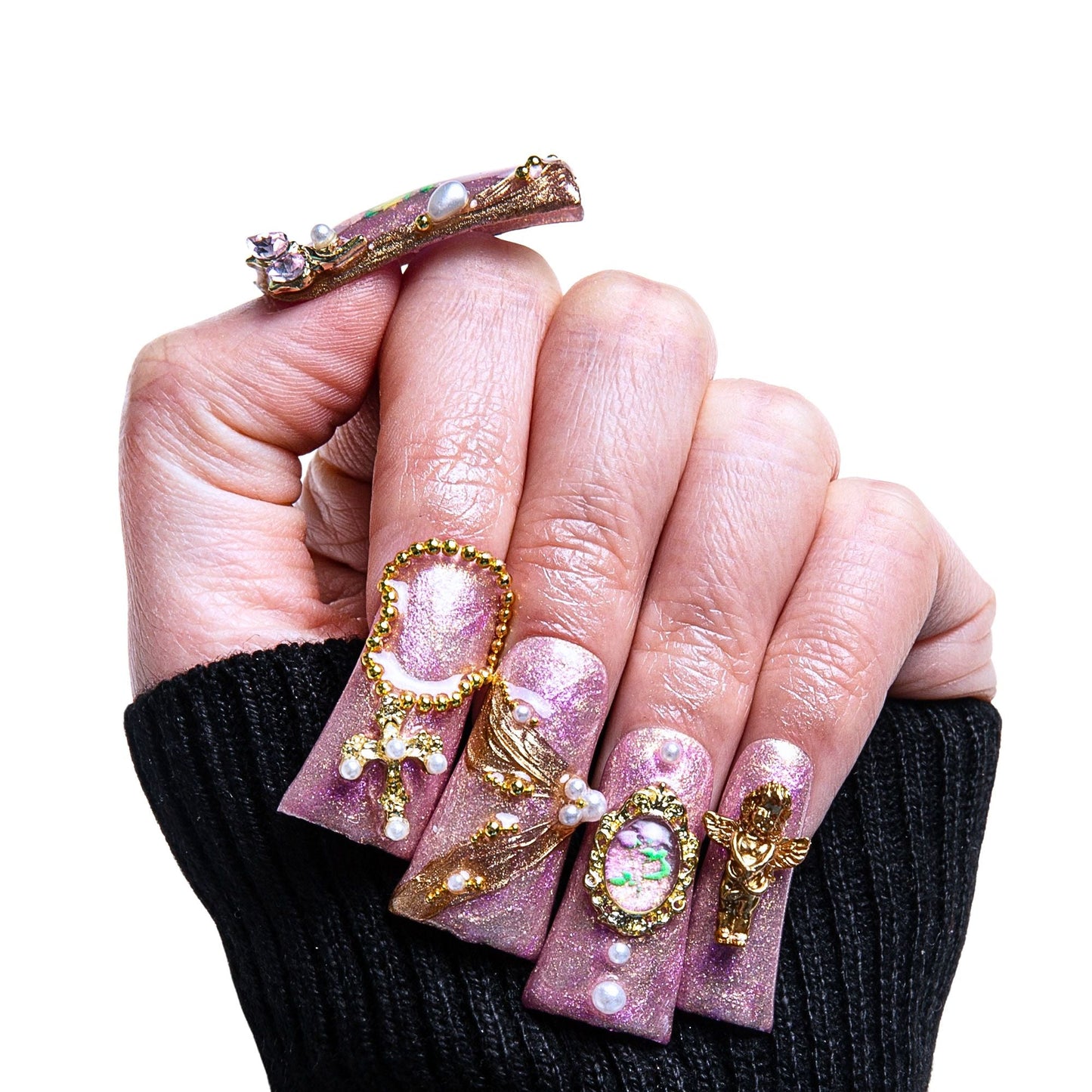 Vintage Ros¨¦ Handmade Nails H355