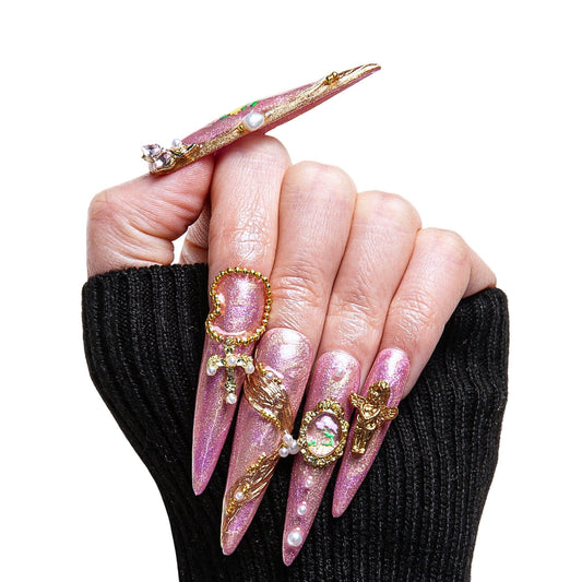 Vintage Ros¨¦ Handmade Nails H355