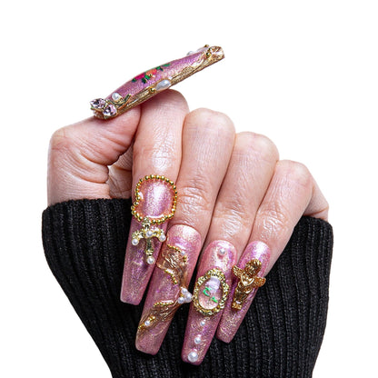 Vintage Ros¨¦ Handmade Nails H355