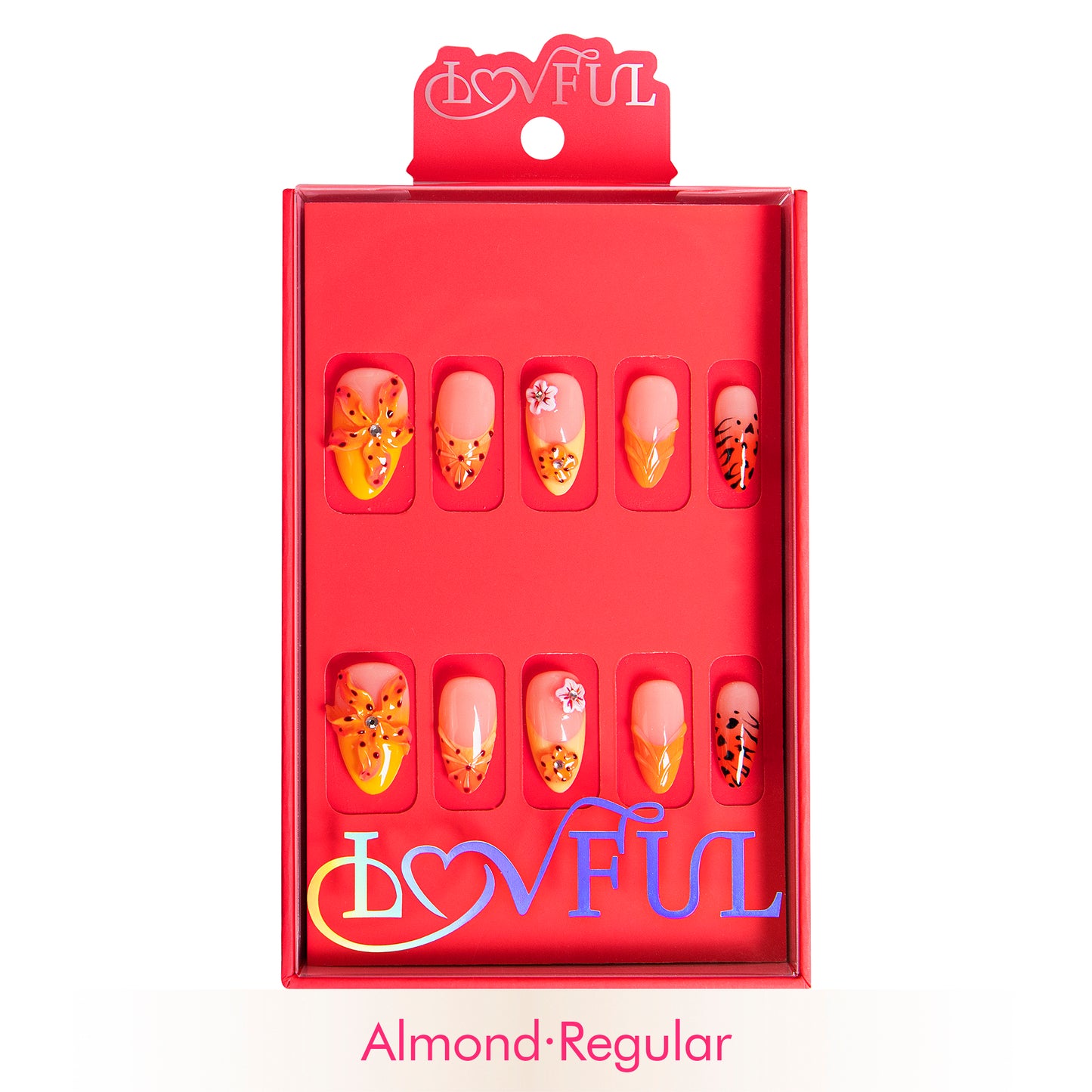 Savanna Flame Handmade Nails H362