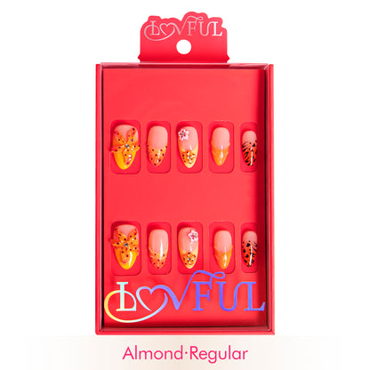 Savanna Flame Handmade Nails H362
