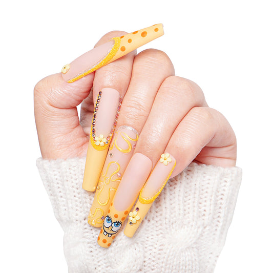 Bikini Bottom Handmade Nails H363