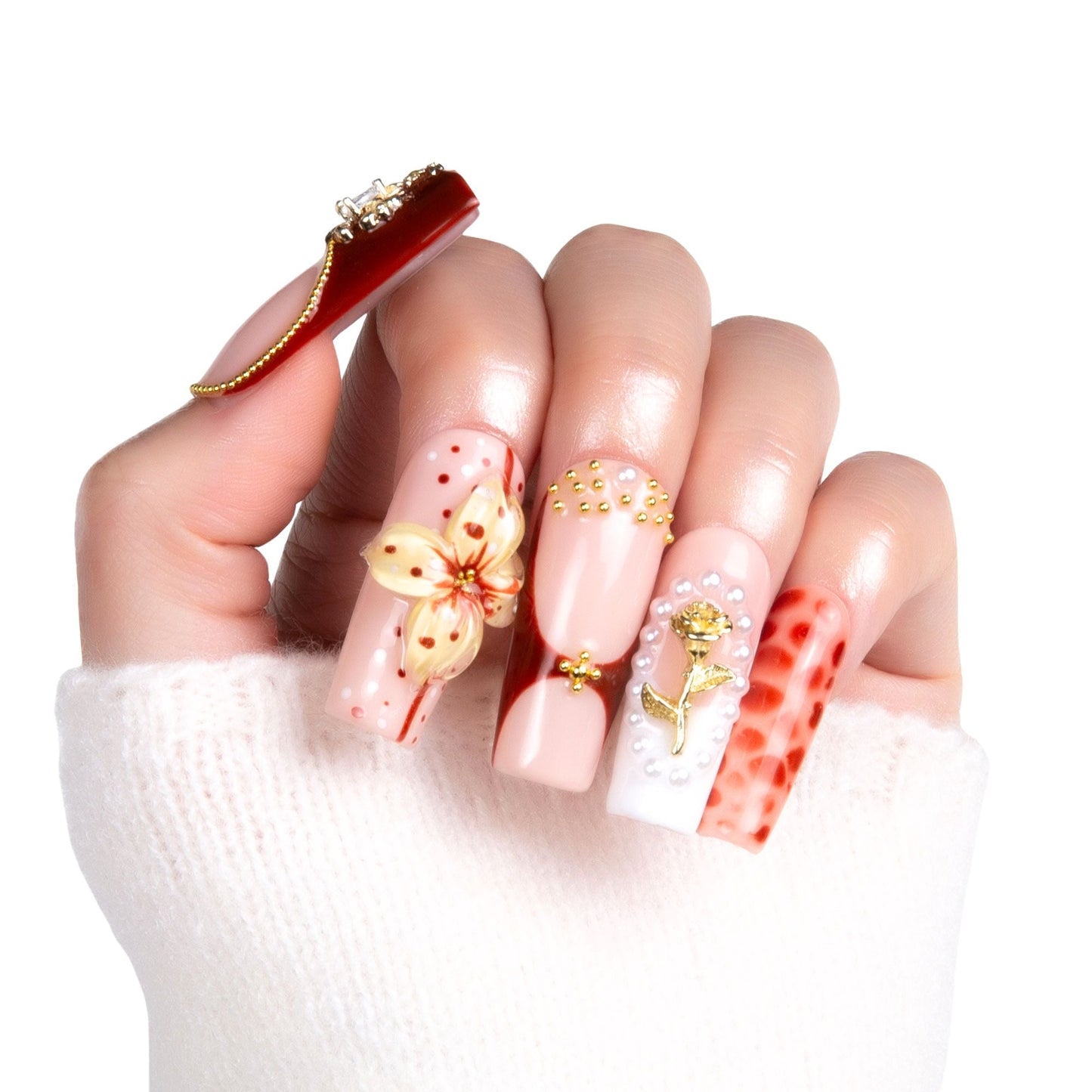 Vintage Boho Chic Handmade Nails H365
