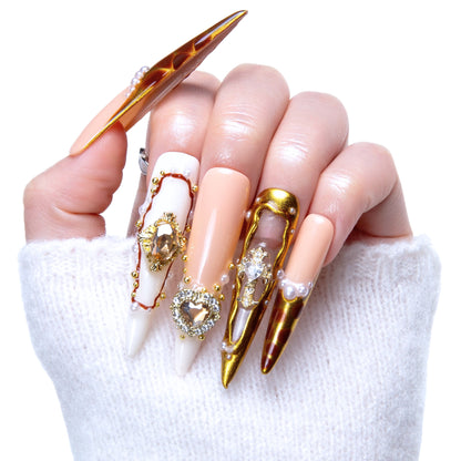 Regal Romance Handmade Nails H366