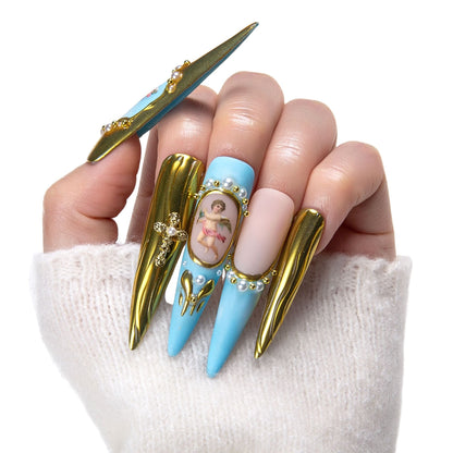 Angelic Embrace Handmade Nails H372