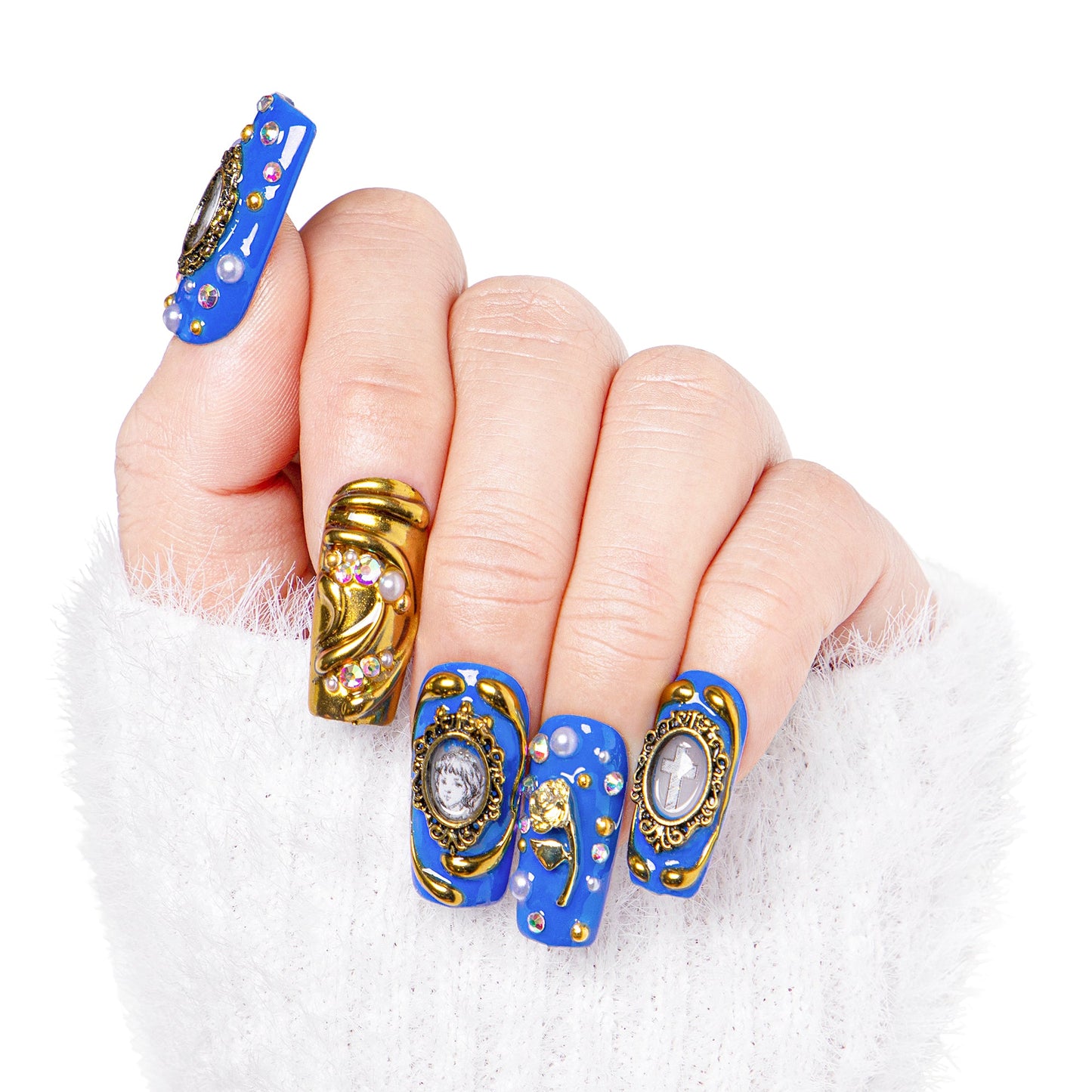 Baroque Elegance Handmade Nails H377