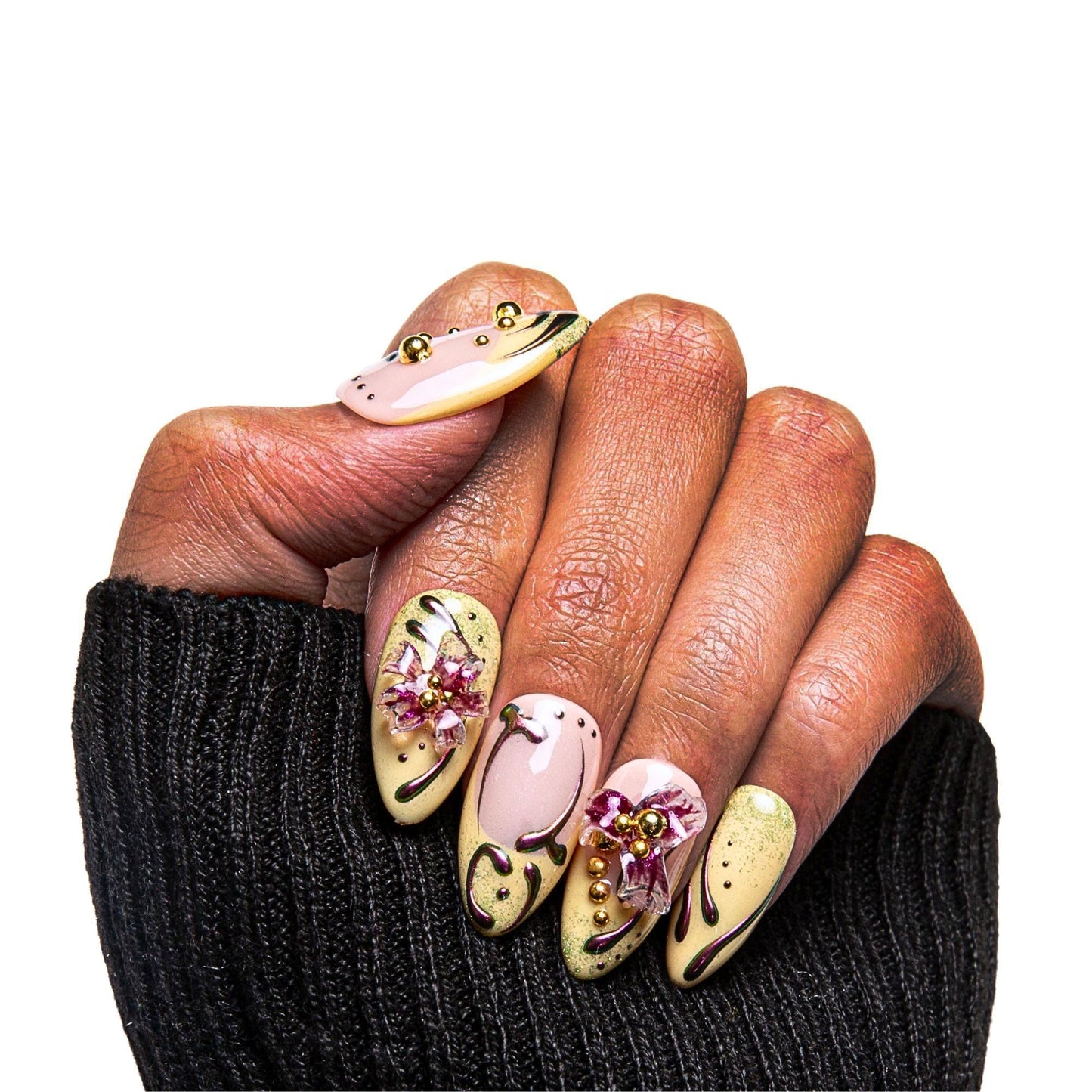 Vintage Bloom Handmade Nails H378