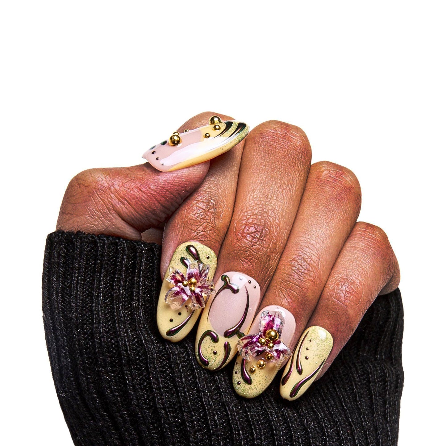 Vintage Bloom Handmade Nails H378