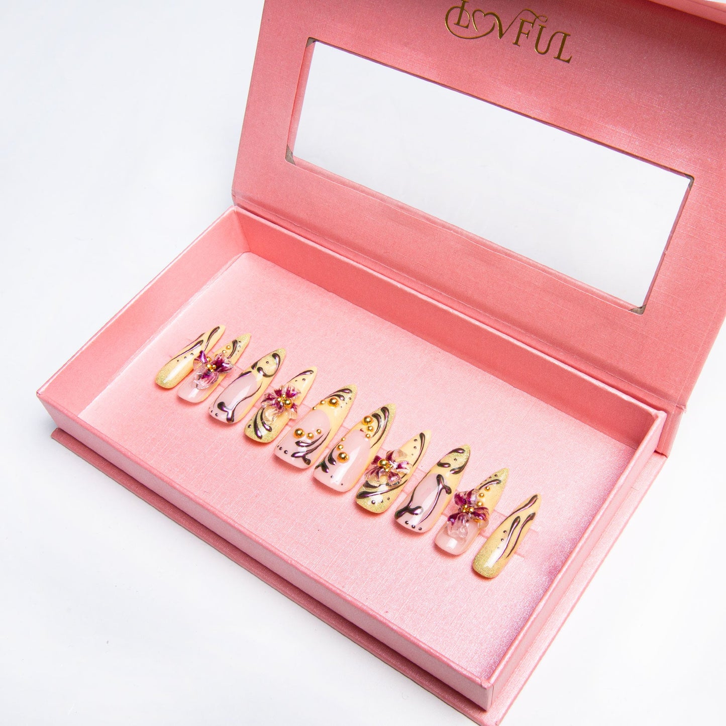 Vintage Bloom Handmade Nails H378