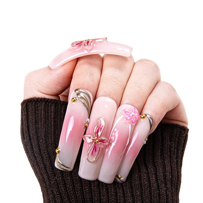 Ros¨¦ Radiance Handmade Nails H391