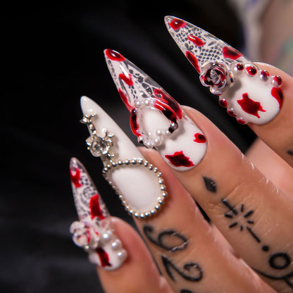 Velvet Blood Handmade Nails H398
