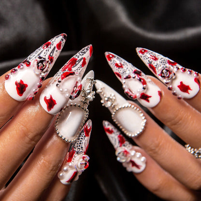 Velvet Blood Handmade Nails H398