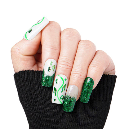 Saint Patrick's Day Handmade Nails H40