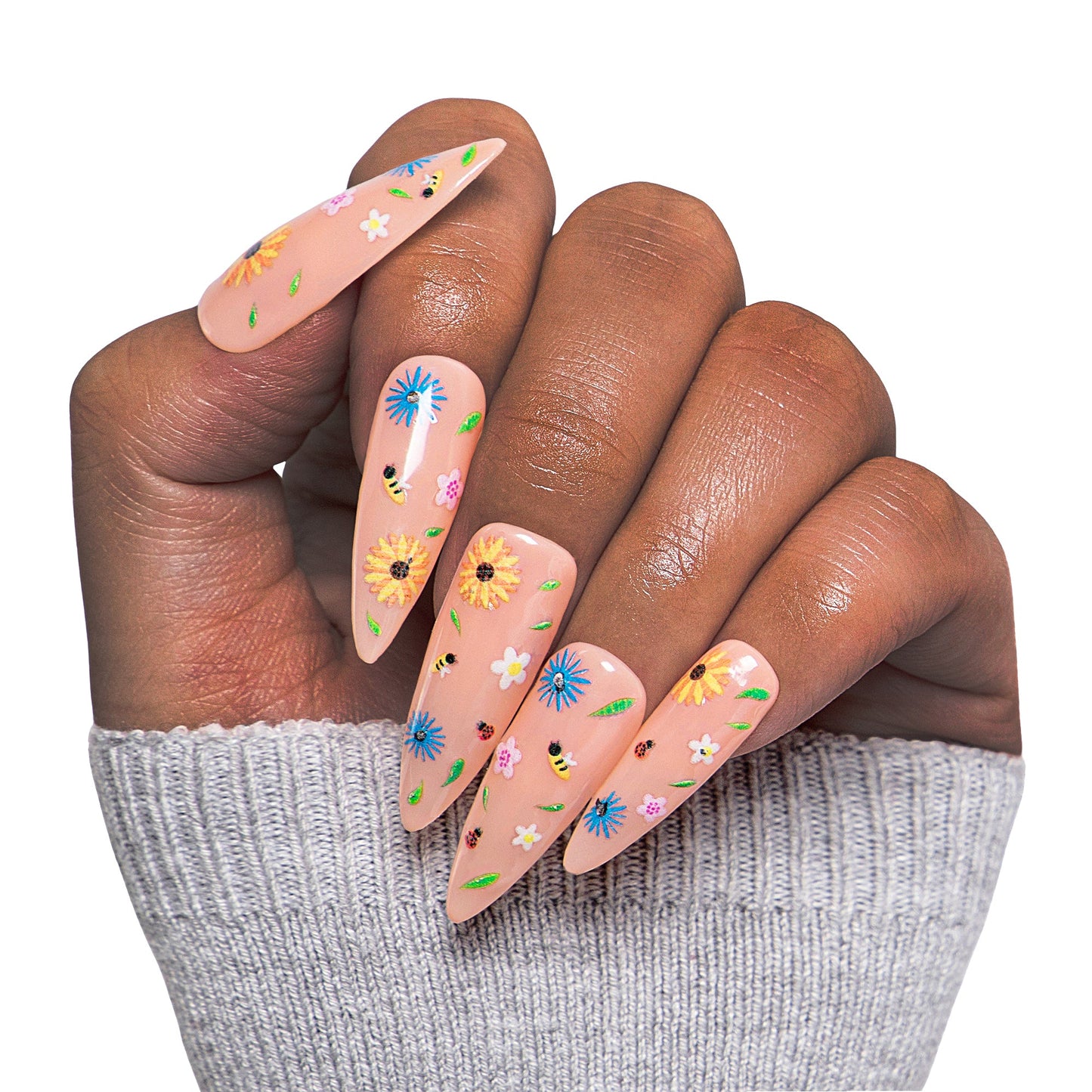 Sunflower Kiss Handmade Nails H402