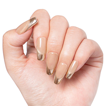 Golden Dusk Handmade Nails H409