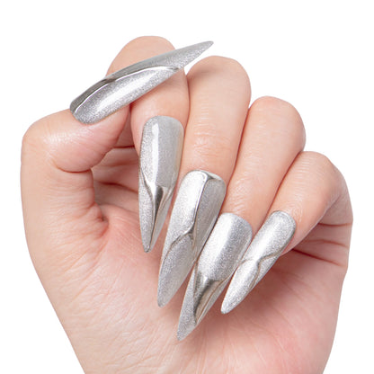 Lunar Storm Handmade Nails H410